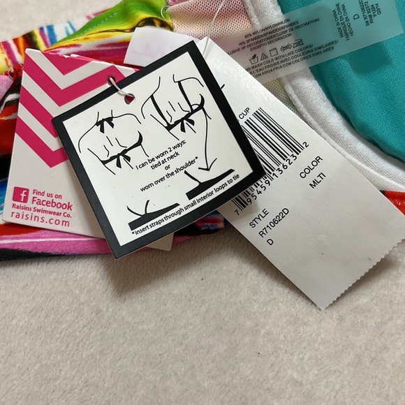 Raisins made with sunshine swim top. Shoulders straps or halter style. D cup - Picture 7 of 7